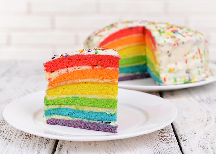 Rainbow ( Gökkuşağı) Kek Nasıl Yapılır? 46 rainbowcake 1